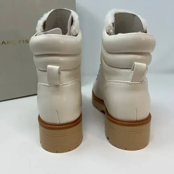 New In Box Marc Fisher Women's Mallie3 Leather Combat Boots Size 9 - Picture 7 of 9